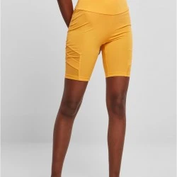 Дамски мрежест къс клин в тъмножълт цвят Ladies High Waist Shorts 