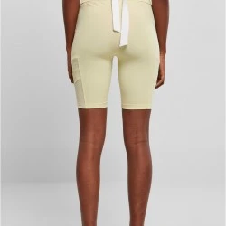 Дамски къс клин в светложълто Ladies High Waist Tech Shorts
