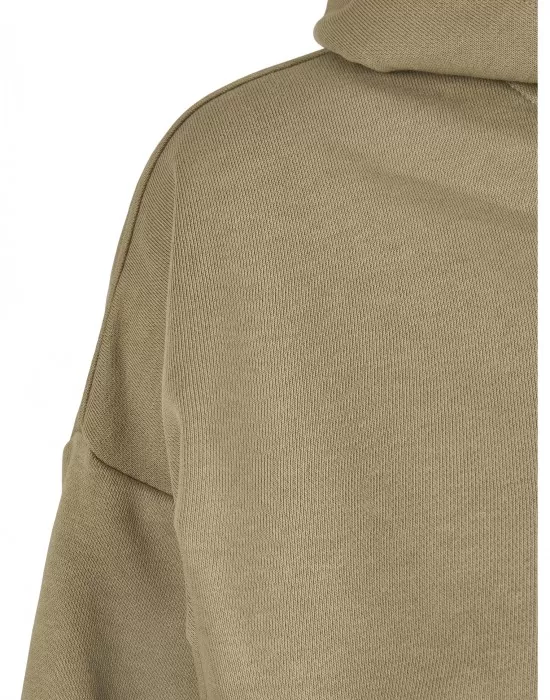 Дамски къс суичър в цвят каки Urban Classics, Суичъри - Hoodstyle.bg