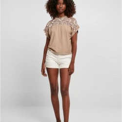 Дамска широка тениска в бежов цвят Ladies Oversized Tee