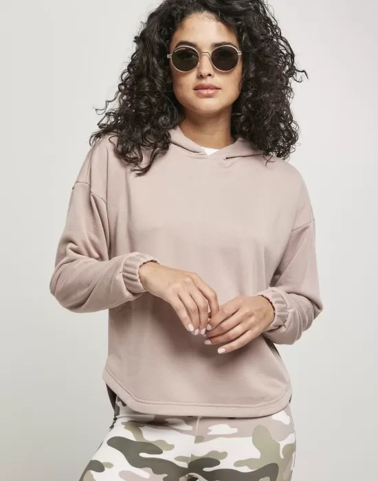 Дамски суичър в цвят пепел от рози Urban Classics Shaped, Суичъри - Hoodstyle.bg