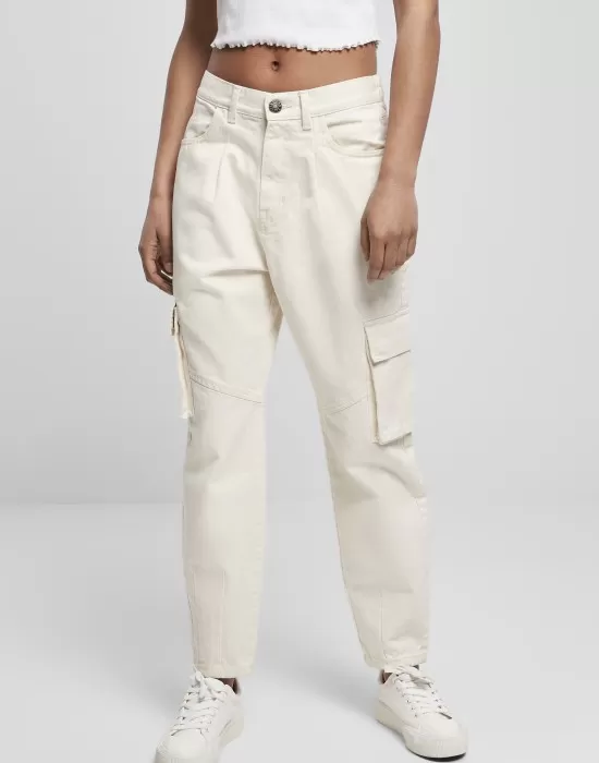 Дамски карго панталон в пясъчен цвят Ballon Fit Cargo Twill Pants, Панталони - Hoodstyle.bg