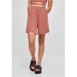 Дамски къси панталони в цвят праскова Urban Classics Ladies Shorts