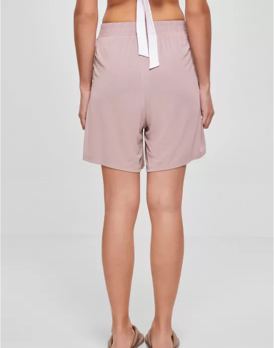 Дамски къси панталони в светлолилав цвят Urban Classics Ladies Shorts, Къси панталони - Hoodstyle.bg