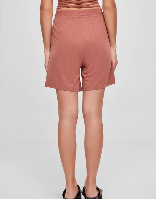 Дамски къси панталони в цвят праскова Urban Classics Ladies Shorts, Къси панталони - Hoodstyle.bg