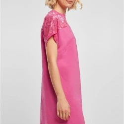 Дамска рокля с дантела в розов цвят Ladies Dress