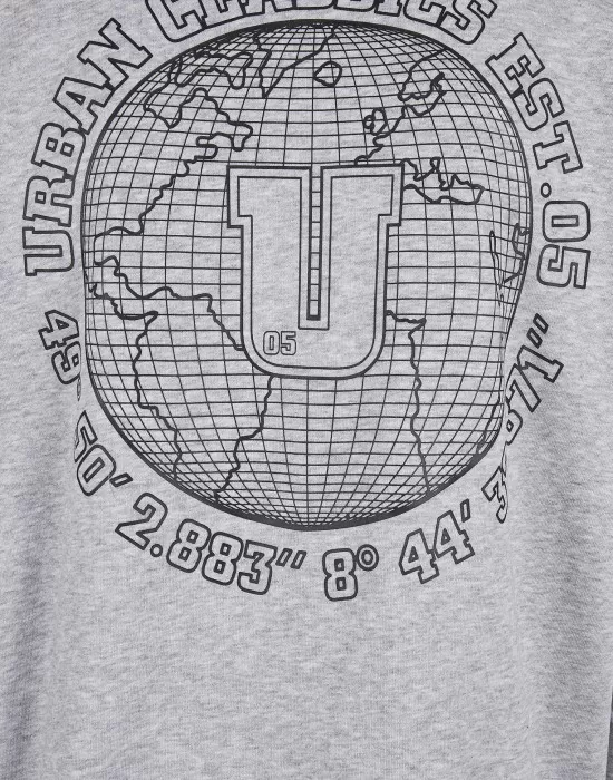 Мъжки суичър в сив цвят Urban Classics Globetrotter, Суичъри - Hoodstyle.bg