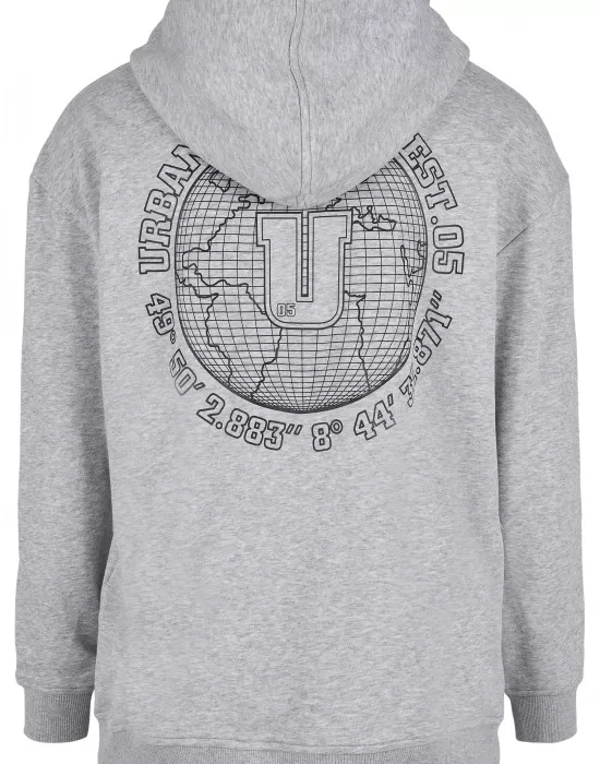 Мъжки суичър в сив цвят Urban Classics Globetrotter, Суичъри - Hoodstyle.bg