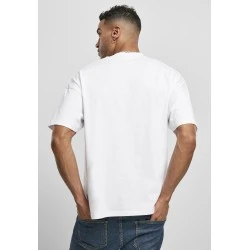 Мъжка тениска в бял цвят Urban Classics Mock Neck 