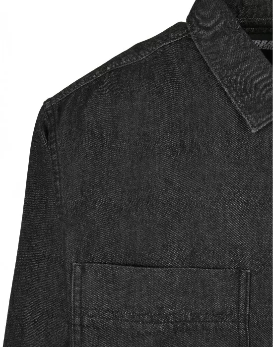 Мъжка дънкова риза в черен цвят Urban Classics Oversized Denim Shirt, Ризи - Hoodstyle.bg