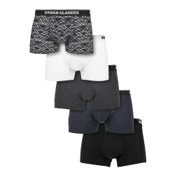 Комплект от 5 чифта боксерки Urban Classics /aop white grey navy black 