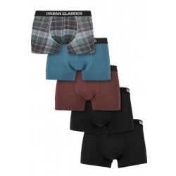 Комплект от 5 чифта боксерки Urban Classics /plaidaop jasper cherry blk blk