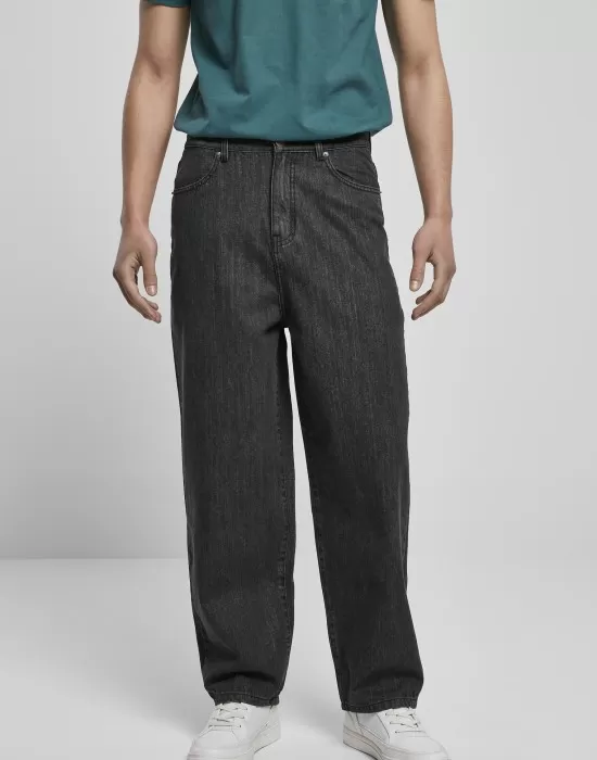 Мъжки дънки стил 90-те от Urban Classics в черен цвят, Дънки - Hoodstyle.bg