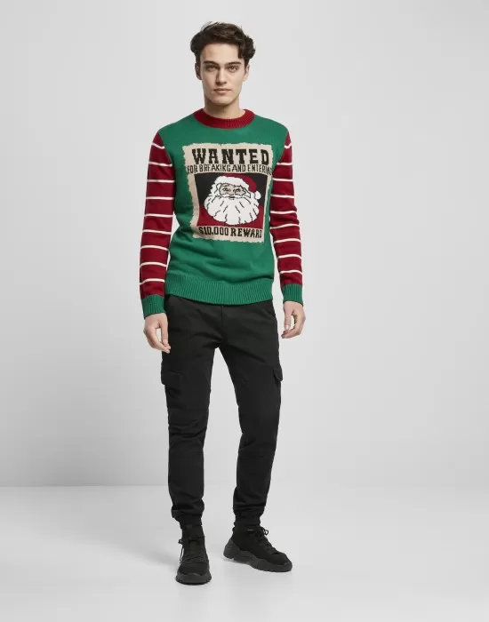Мъжки коледен пуловер Urban Classics Wanted Christmas, Блузи - Hoodstyle.bg