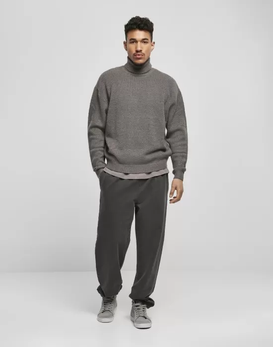 Мъжки поло пуловер в сив цвят Urban Classics Roll Neck, Блузи - Hoodstyle.bg
