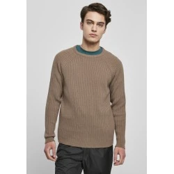 Мъжки пуловер в тъмно каки Urban Classics Ribbed