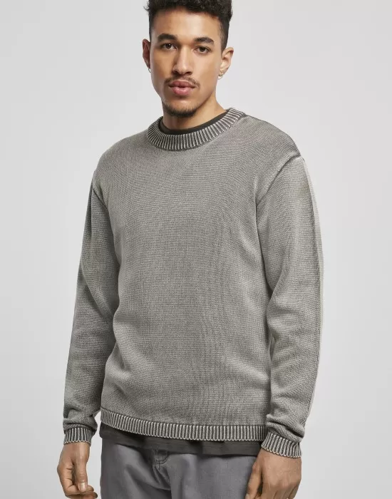 Мъжки пуловер в сив цвят Urban Classics Washed, Блузи - Hoodstyle.bg