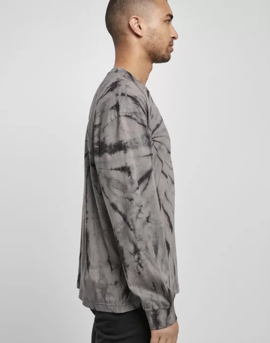 Мъжка блуза в тъмносив цвят Urban Classics Boxy Tye Dye LS, Блузи - Hoodstyle.bg
