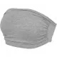 Дамски топ в сив цвят Urban Classics Ladies Bandeau Top grey, Жени - Hoodstyle.bg