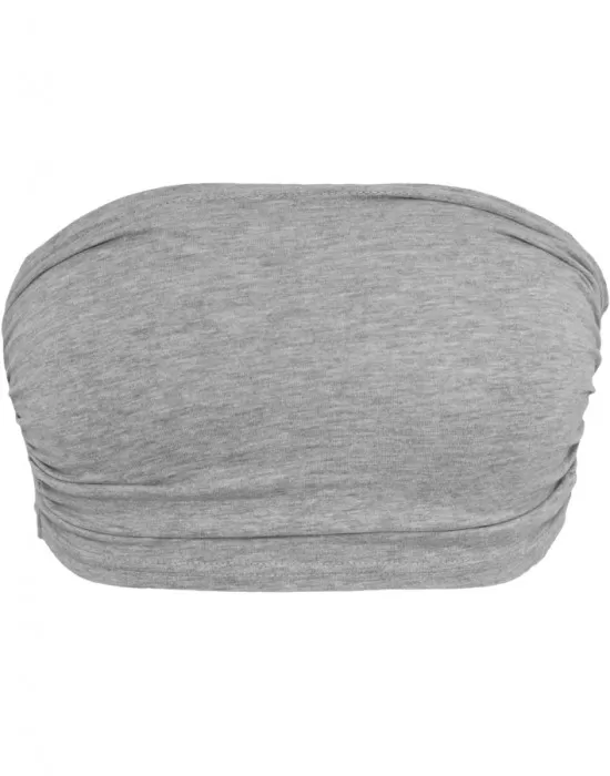 Дамски топ в сив цвят Urban Classics Ladies Bandeau Top grey, Жени - Hoodstyle.bg
