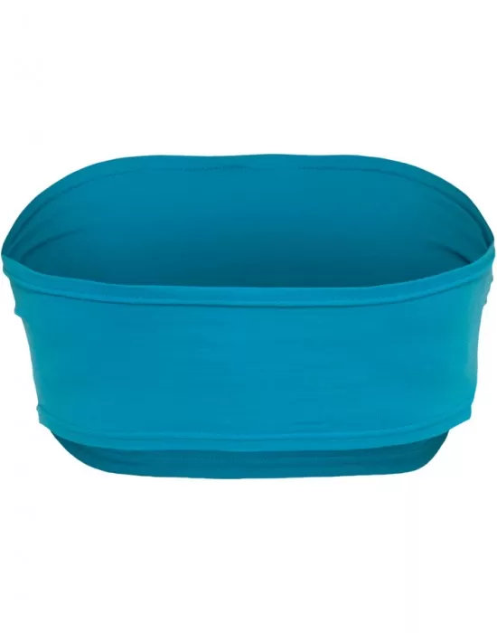 Дамски топ в тюркоазен цвят Urban Classics Ladies Bandeau Top turquoise, Жени - Hoodstyle.bg