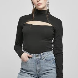 Дамско поло с отворено деколте Urban Classics Ladies Cut-Out Turtleneck Longsleeve 