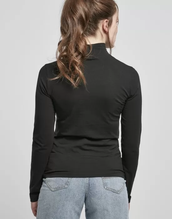 Дамско поло с отворено деколте Urban Classics Ladies Cut-Out Turtleneck Longsleeve, Блузи - Hoodstyle.bg