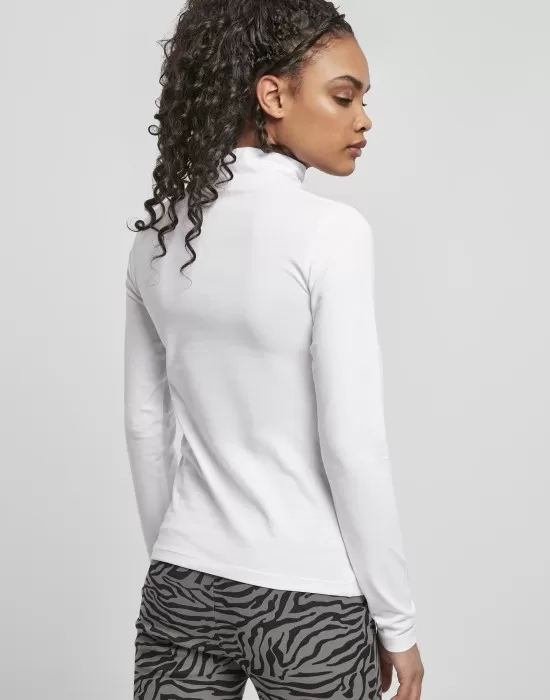 Дамско поло с отворено деколте Urban Classics Ladies Cut-Out Turtleneck Longsleeve, Блузи - Hoodstyle.bg