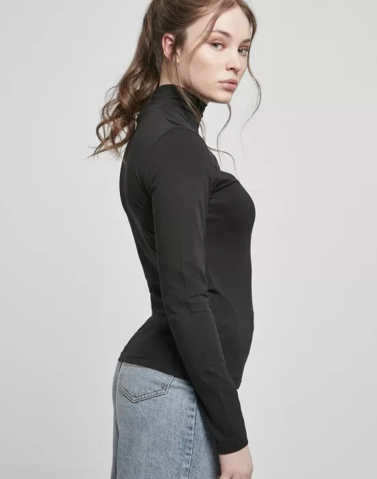 Дамско поло с отворено деколте Urban Classics Ladies Cut-Out Turtleneck Longsleeve, Блузи - Hoodstyle.bg