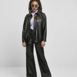 Дамска риза от изкуствена кожа Urban Classics Ladies Faux Leather Overshirt 