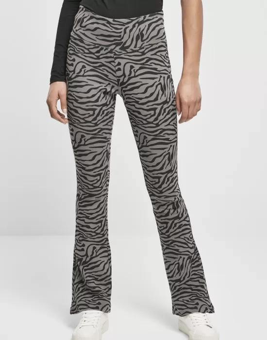 Дамски клин с висока талия Urban Classics Ladies High Waist Zebra Boot Cut Leggings, Клинове - Hoodstyle.bg