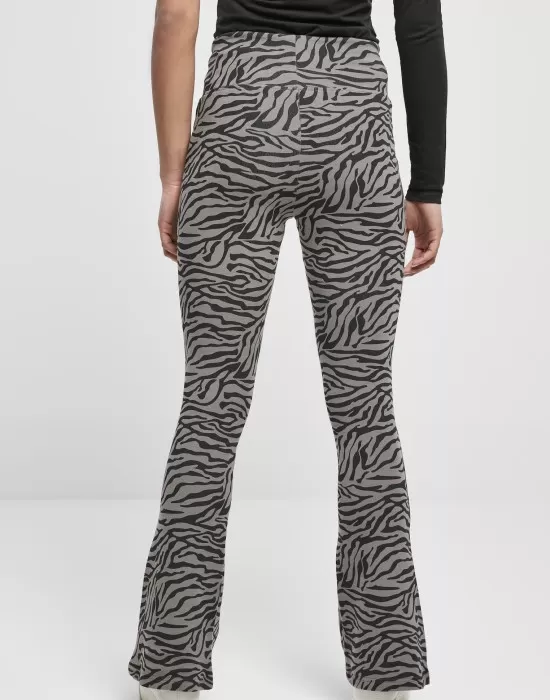 Дамски клин с висока талия Urban Classics Ladies High Waist Zebra Boot Cut Leggings, Клинове - Hoodstyle.bg