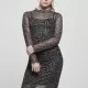 Дамска двуслойна рокля в черен цвят Urban Classics  Ladies AOP Double Layer Dress, Рокли - Hoodstyle.bg