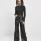 Дамски панталони от изкуствена кожа Urban Classics Ladies Faux Leather Wide Leg Pants, Панталони - Hoodstyle.bg