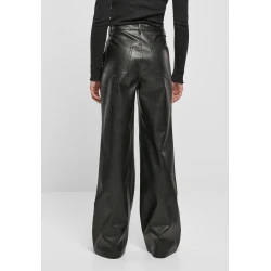 Дамски панталони от изкуствена кожа Urban Classics Ladies Faux Leather Wide Leg Pants