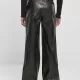 Дамски панталони от изкуствена кожа Urban Classics Ladies Faux Leather Wide Leg Pants, Панталони - Hoodstyle.bg