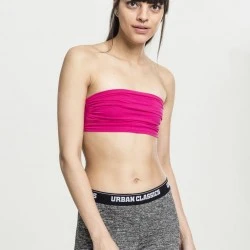 Дамски топ в цикламен цвят Urban Classics Ladies Bandeau Top fuchsia 