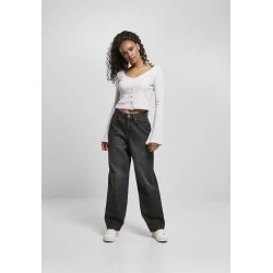 Дамски дънки в черен цвят Urban Classics стил 90-те