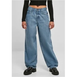Дамски широки дънки в син цвят Urban Classics Ladies Denim Pants