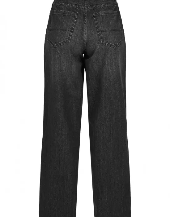 Дамски дънки в черен цвят Urban Classics стил 90-те, Дънки - Hoodstyle.bg