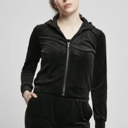 Дамски суичър в черен цвят Urban Classics Velvet
