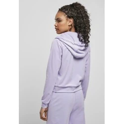 Дамски суичър в цвят лавандула Urban Classics Velvet 