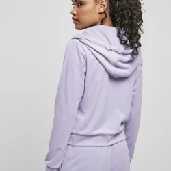 Дамски суичър в цвят лавандула Urban Classics Velvet 