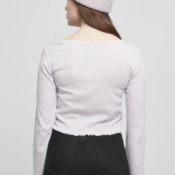 Дамска жилетка в светло лилав цвят Ladies Cropped Rib Cardigan 