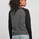 Дамска блуза в черно и сиво Ladies Contrast Longsleeve, Блузи - Hoodstyle.bg
