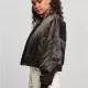 Дамско яке бомбър в черно Ladies Short Bomber Jacket, Якета - Hoodstyle.bg