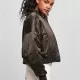 Дамско яке бомбър в черно Ladies Short Bomber Jacket, Якета - Hoodstyle.bg