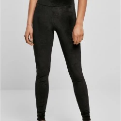 Дамски дълъг клин в черно Ladies High Waist Velvet Leggings