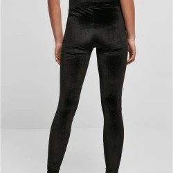 Дамски дълъг клин в черно Ladies High Waist Velvet Leggings