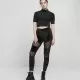 Дамски клин от кадифе и мрежа в черен цвят Urban Classics, Клинове - Hoodstyle.bg